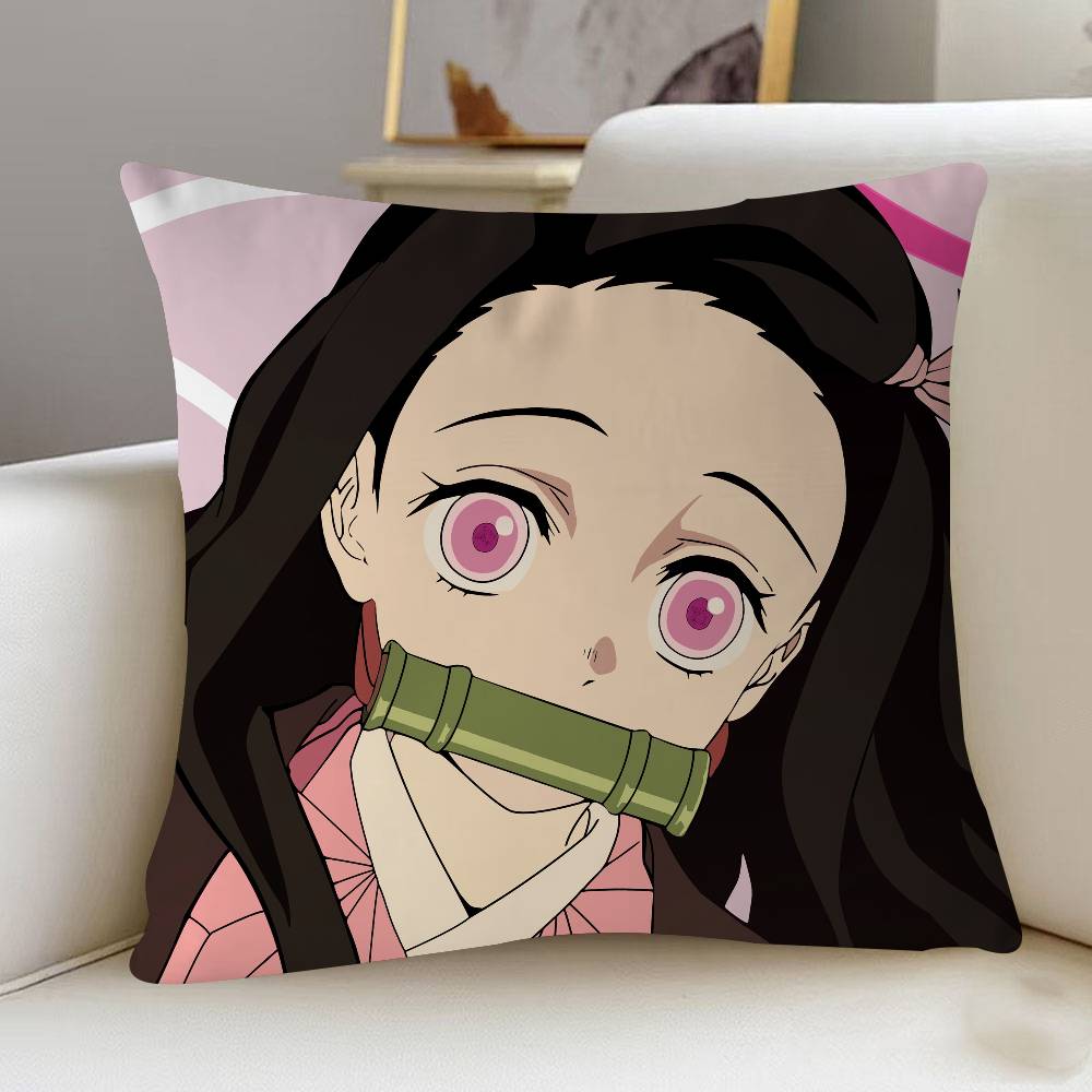 

N-Nezuko Cartoon Game Cushion Cover Decorative Pillow Sofa Home Decor Case Pillow Cases 12x12Inch