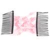 Women Girl Magic Easy Hair Beads Slide Stretchy Comb Clip Stretchable Hairpin Pink
