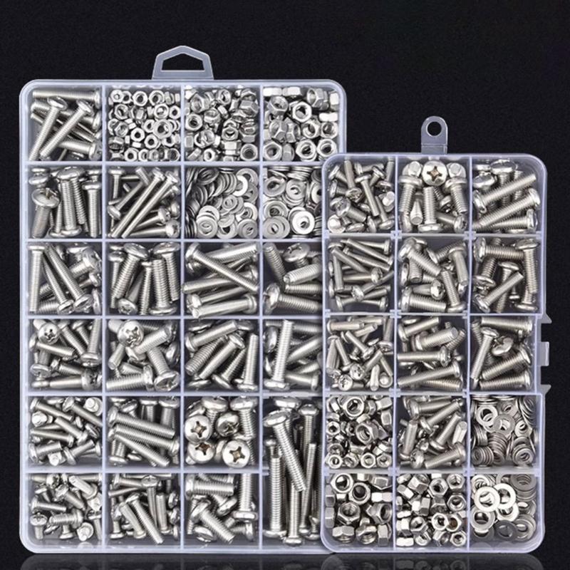 Metal Screw Set Fastening Screws Stable Screw Selection Nail Screw Fastener Nut Upgrades for Multifunction  Tool Application