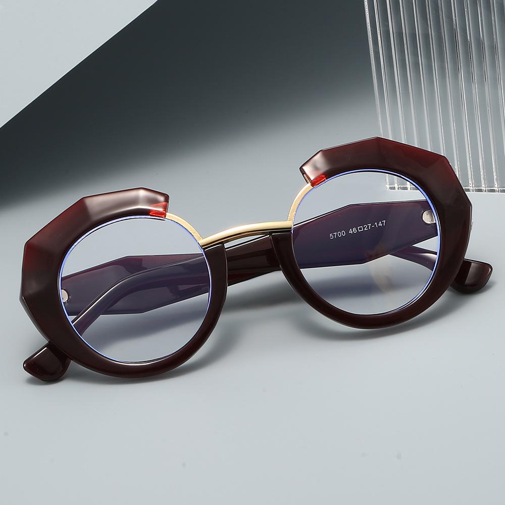 Thick Frame Women'S Presbyopia Glasses  Fashion Anti-Reflective And Filter Transparent Eyeglasses Big Round Reading Glasses