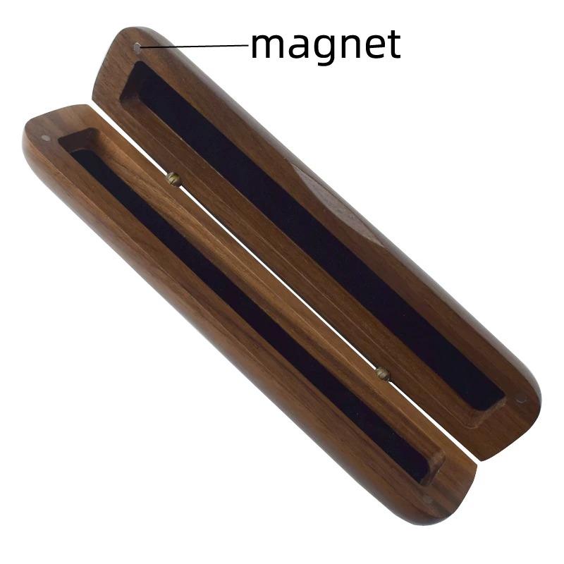 1 Stück Holz Klapp-Stifteetui Geschenkbox Set - Umweltfreundlicher Schreibtisch-Organizer für Business, Bürobedarf mit Magnetverschluss