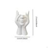 Female Form Face Vase White Pen Holder Table Decoration Plants Container Human Body Flower
