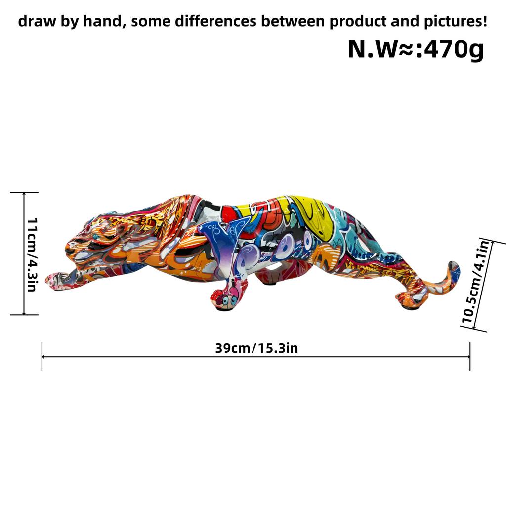 Artesanato Criativo em Resina Enfeites de Leopardo Decoração para Casa Escritório Adega Decorações de Girafa Coloridas