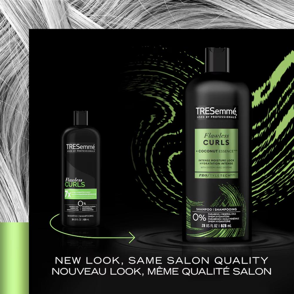 Shampoo for Curly Hair Coconut Oil Flawless Curls TRESemmé 828 Ml