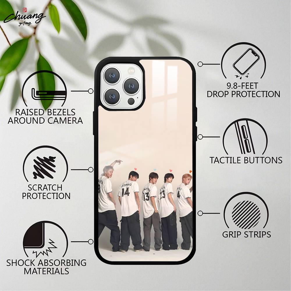 Kpop Trendy Hot C-CORTIS Phone Case For Iphone 17 12 13 14 15 16Pro Max Mini Plus Glass Sheet iPhone16plus