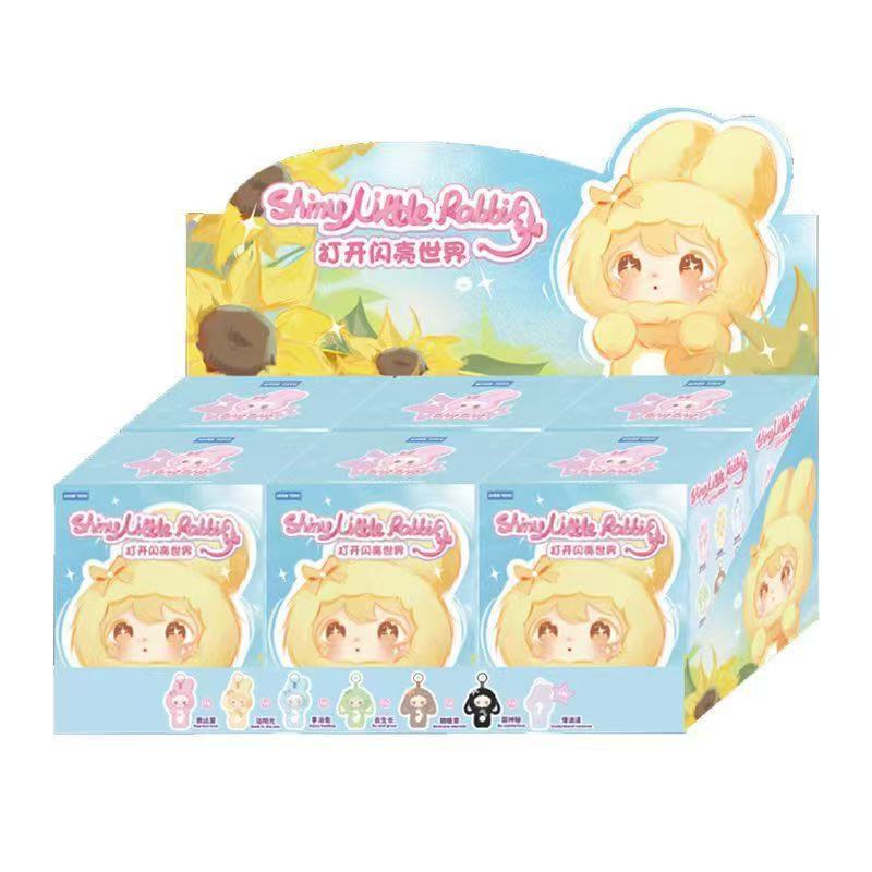 Shiny Little Rabbit, muñeco de peluche de vinilo, caja misteriosa, bolso, colgante,caja misteriosa, llavero esponjoso de regalo