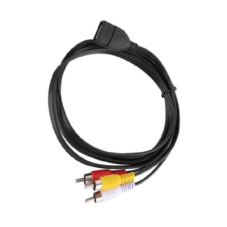 Flexible 150CM USB To 3RCA AV Adapter Cable For HDTV PC And Home Entertainment Systems