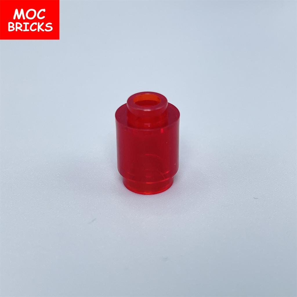 10pcs MOC Bricks Round Brick 1x1 Transparent Clear 3062 18860 30068 Educational Building Blocks Toys Kids Gifts