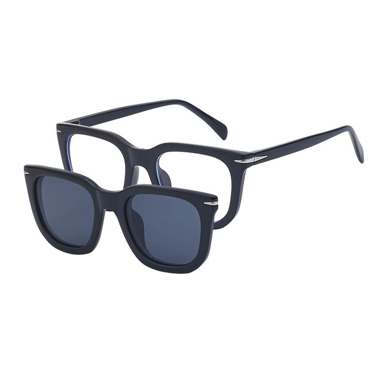 JYL TS Unisex Douyin Magnetic - Retro Myopia-Ready Square Shades ZS-DB7088