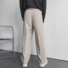 Men's Classic Solid Color Pleated Casual Trousers - Versatile, Loose-Fit for Spring and Autumn, Korean Business Style