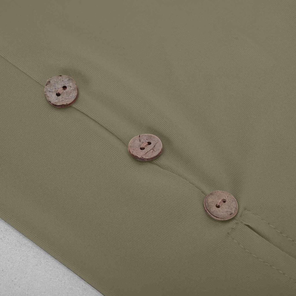 Women's Fashionable Solid Color High Waist Slimming Casual Elastic Waist Bottom Cropped Pants