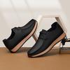 Fashion Luxury Brand Men Genuine Leather Casual Business Shoes Soft Sole Lace-up Casual Leather Walking Shoes Lightweight Outdoor Shoes