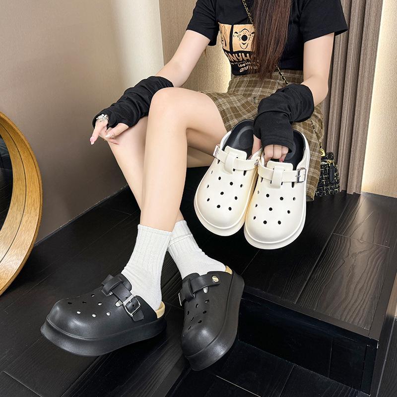 2026 Women's Summer EVA Closed-Toe Half-Slippers - Non-Smelly, Versatile, Fashionable Outdoor Footwear