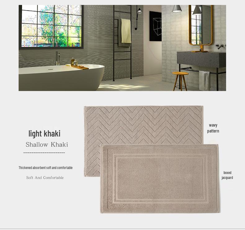 All-Cotton Thickened Non-Slip White Floor Towel for Five-Star Hotels & Homestays