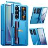 Для Samsung Galaxy Z Fold 7 Чохол-гаманець RFID з тримачем для карток [Підставка] [Захист камери] Ударостійкий силіконовий захисний чохол для телефону - Світло-блакитний