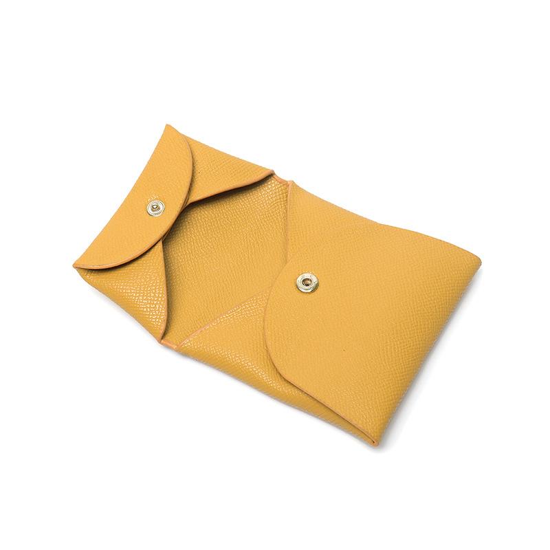 Women'S Short Palm Pattern Cowhide Niche Design Small And Delicate Leather Folding Change Bag Coin Bag