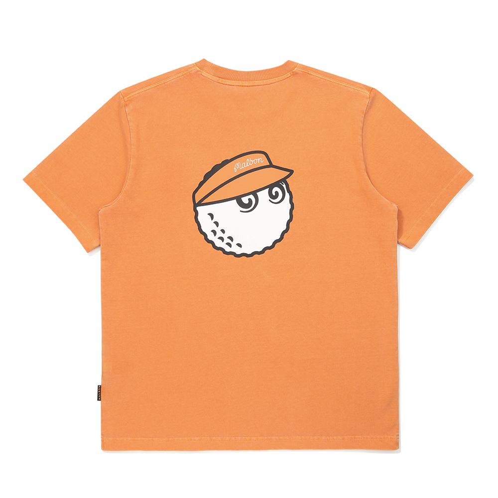MALBON GOLF Antilles Pigment Round T-Shirt Orange