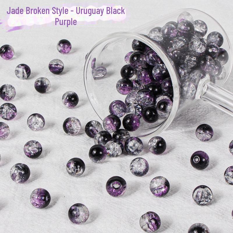 8mm Jade Glass Flower Beads for DIY Bracelets and Accessories