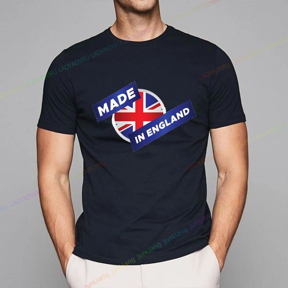 2024 Summer New Funny Shirt England Flag Badge Unisex Patriotism Graphic T Shirts Womens Tshirts Men Tshirt Short Sleeve Tee