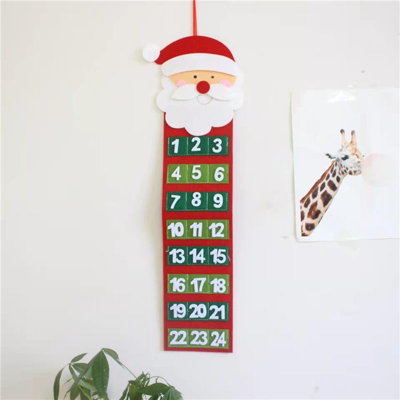 2025 Santa Claus Snowmen Christmas Advent Calendar Door Wall Window Decor Hanging Christmas Party Supply Xmas Gift