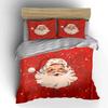 Santa Claus and Snowflake Design Bedding Duvet Cover Set Duvet Cover Pillowcases  (1*Duvet Cover 2*Pillowcases, Without Duvet Insert)