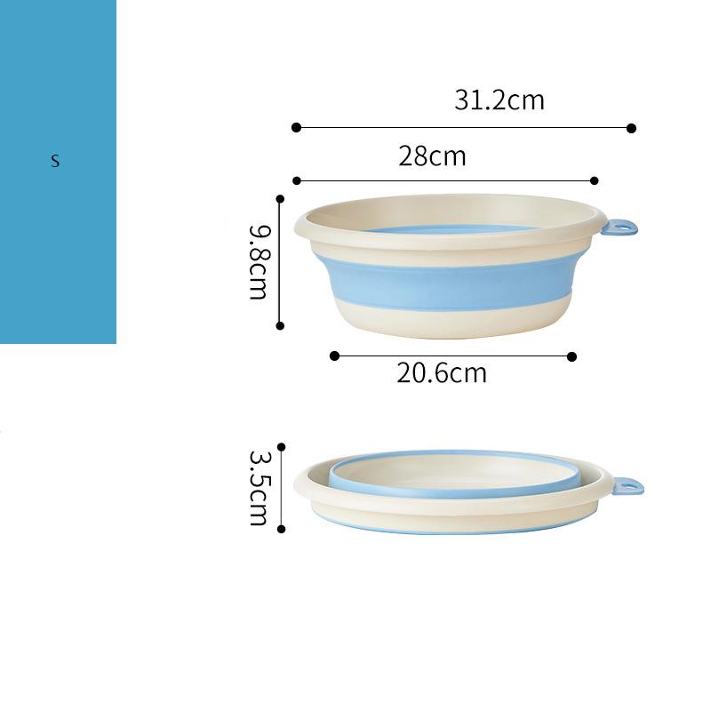 Children's Folding Basin for Household Use, Baby's Hand and Foot Washing Basin, Wall Mounted Foldable Thick Vegetable Washing Basin