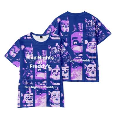 Módní kreslená trička Five Nights At Freddy's pro ženy a muže, letní oblečení, fitness tričko s kulatým výstřihem, pánské tričko nadměrné velikosti, topy