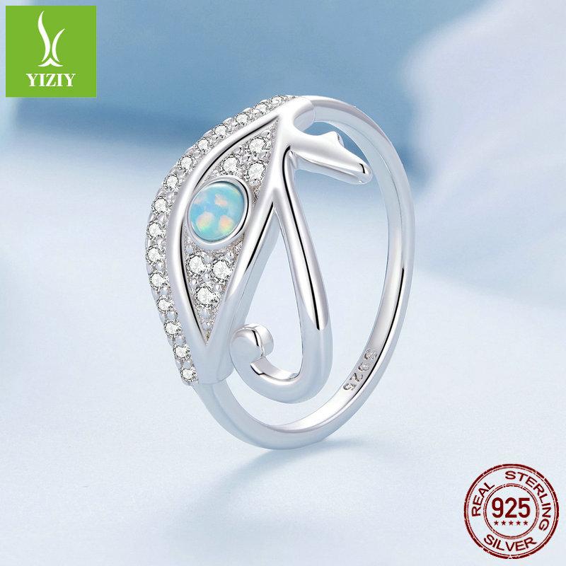 Eye Of Horus Opal Ring Luxury S925 Silver Ring Jewelry
