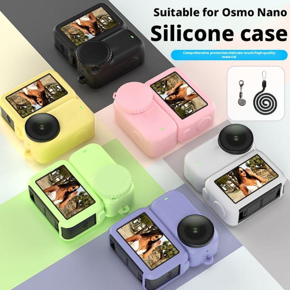 3Pcs/set Lens Cap Protective Case Silicone Camera Body Shell for DJI Osmo Nano Accessories