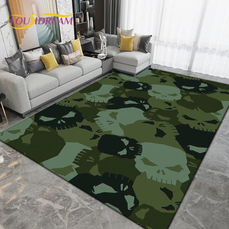 Gothic Witchcraft Skull Skräck Area Matta,Mattmatta för Vardagsrum Sovrumssoffa,Kök Badrum Dörrmatta Halkfri Golvmatta Present