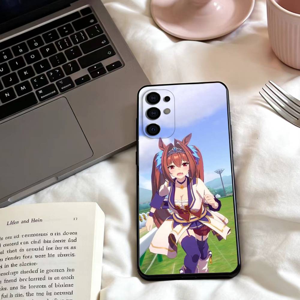 Pretty Derby Uma M-Musume Phone Case For Samsung S25,24,23,22,30,21,10,9,Ultra,Plus,Lite,FE,4,5 G Soft Black Case