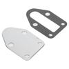 Fuel Pump Block Off Plate Without Holes Stainless Steel Replacement for Small Block Chevy V8 Engines From '55'00