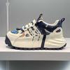 Men's Trendy American Street Style Leather & Cloth Casual Sneakers: Handsome, Low-Key, Elastic Dad Shoes