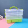 3-Schichtige Multifunktionale Aufbewahrungsbox Mehrschichtiger Transparenter Kunststoff-Organizer-Koffer Trompetenförmige PP-Box Aufbewahrungsbehälter Box