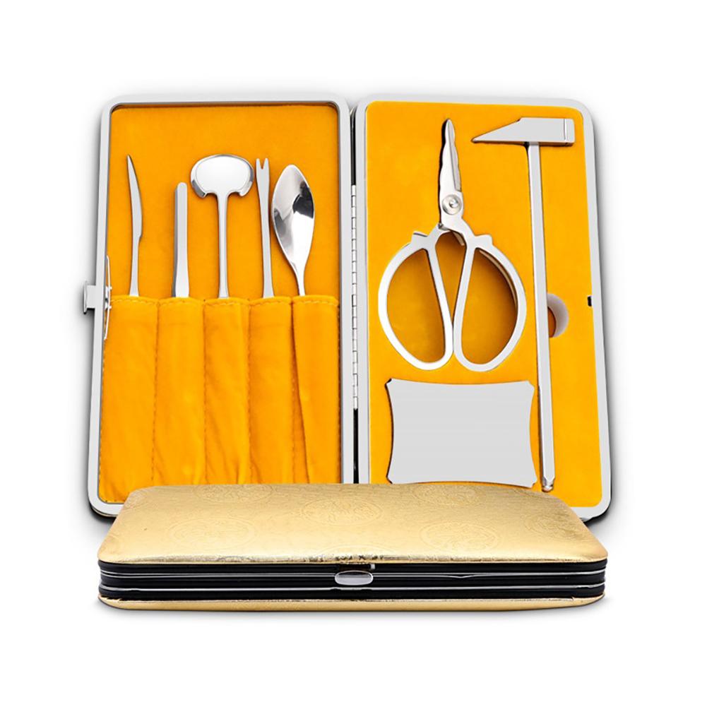 8pcs Eating Crab Tools Stainless Steel Household Lobster Crab Cracker Kit Seafood Tools Set Kitchen Gadgets