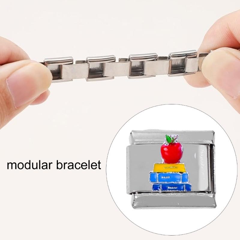 Personalized Alternative Patterns Italian Charm Bracelet Link Stainless Steel Removable Modules for Italian Bracelets