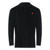 Love Moschino Mens Heart Cotton Long-Sleeved Polo Shirt