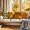 4Pcs/Set 45X45Cm Autumn Pumpkin Sunflower Pillowcase Bedroom Sofa Living Room Cushion Cover 100% Polyester Home Decor