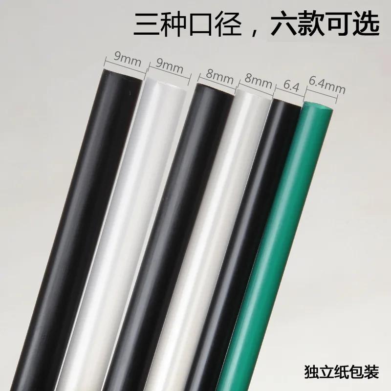 Unabhängige Papierverpackung Einweg Grün Kaffee Strohhalm Schwarz Gerade Strohhalm Saftgetränk Milch Tee Strohhalm Plastik Strohhalme