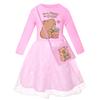 Girls star rainbow lace copybara print dress