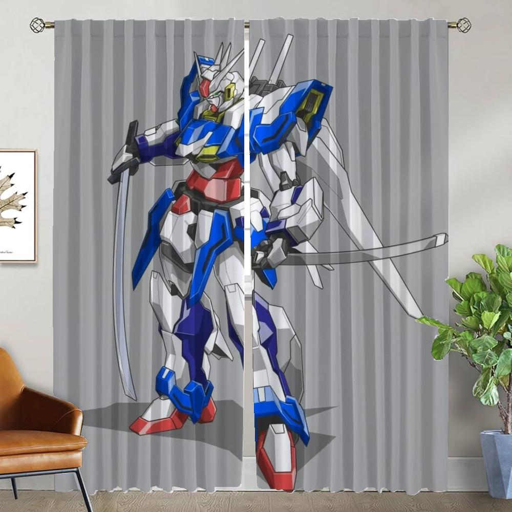Blackout Curtain for Room 2 Panel Gundams Modern Living Room Curtains Home Interior Curtains Shades Partition Tulle for Bedroom