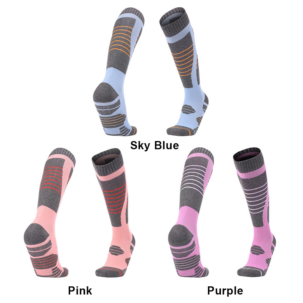 1 Pair Winter Thermal Ski Socks Hiking Socks Cycling Soccer Snowboard Socks for Women Outdoor Skiing Cycling Running Hiking