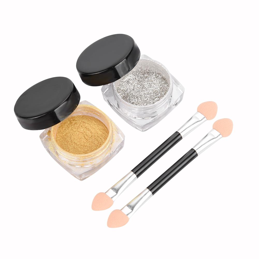 DIY Nail Art Mirror Glitter Powder Silver Gold Pigment Manicure Decoration Tips