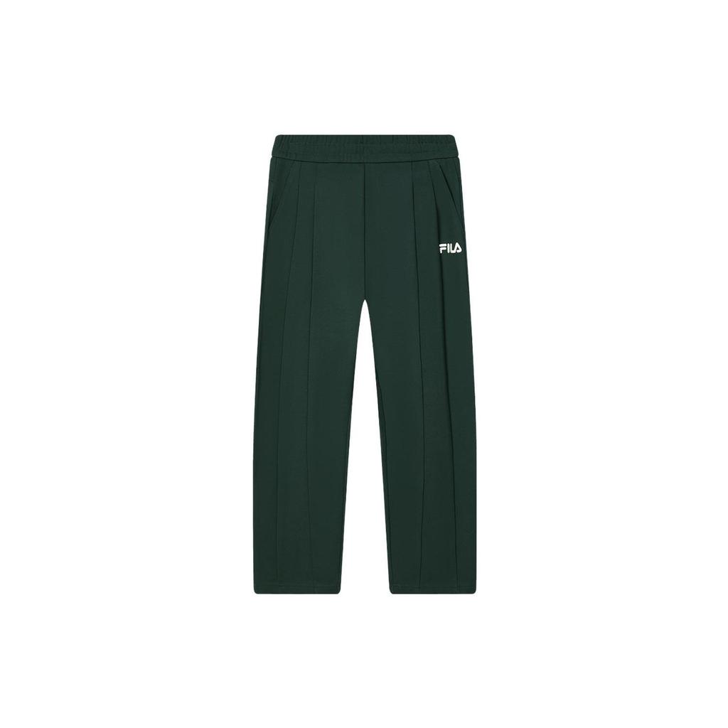 Fila Solid Color Knitted Straight Leg Casual Pants Men Bottoms Night-Shadow-Green F11M418603F-GN