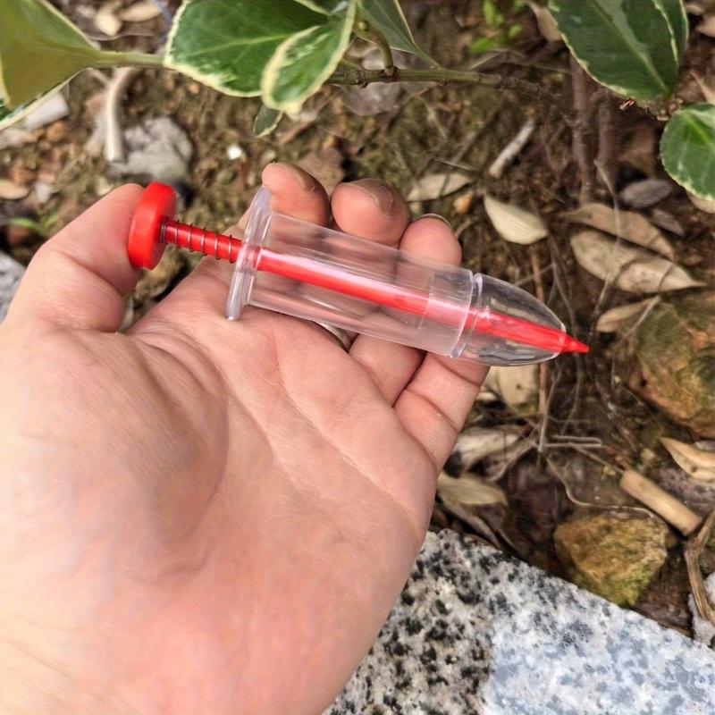 1pc Manual Seed Dispenser Adjustable Nozzle Plastic Handheld Planter Even Seed Spacing Precision Sowing Tool Gardeners Farmers