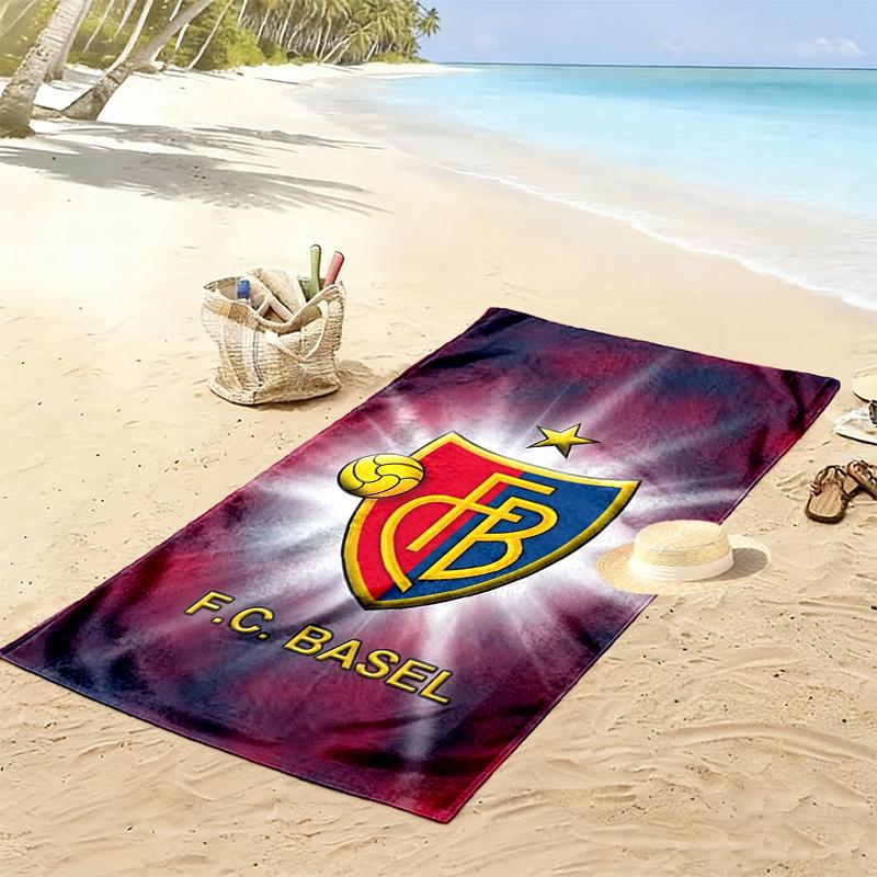 Fc Basel Print Beach Towel, Large Soft Quick Dry Towel for Beach Camping Swimming