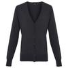 Premier Dame/dame akryl cardigan med V-hals i bomull