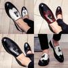 Elegant Men Brogue Tassels Casual Platform Formal Pumps Pointy Toe Shoes Slip On Loafers