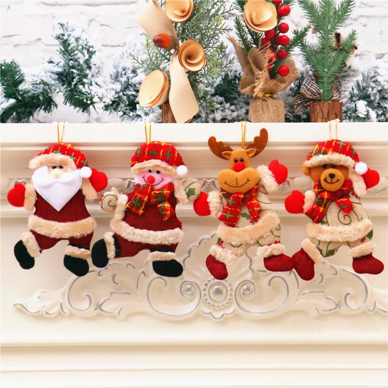 Christmas Doll Decor Itemation  Christmas Tree Hanging Pendant Ornament Xmas Party Santa Claus Snowman Pendant Decor Itemation