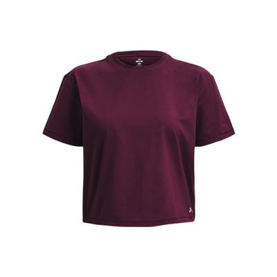 Solid Color Round Neck Short Sleeve Crop T-Shirt Women Tops Rock-Purple 1376339-572